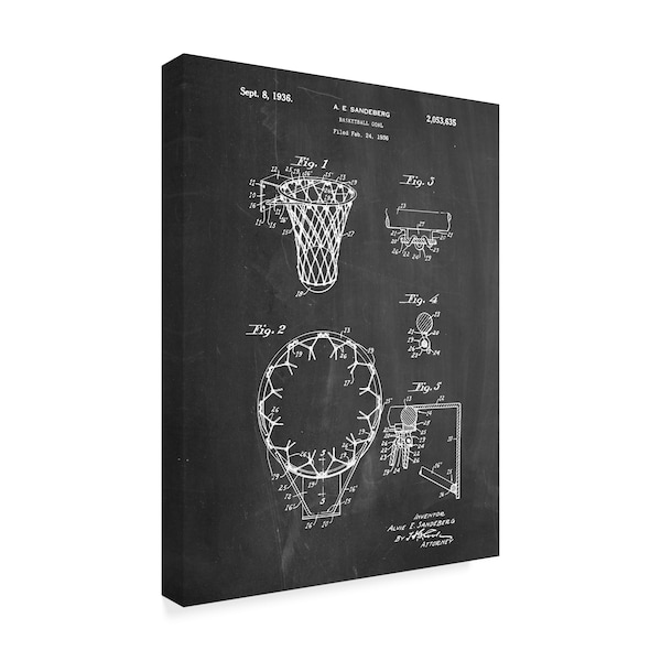 Cole Borders 'Basketball Net' Canvas Art,14x19